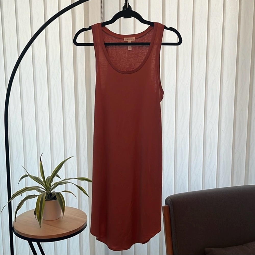 NWOT Modal Blend Jersey Women's Burnt Orange Midi Dress By Leith
